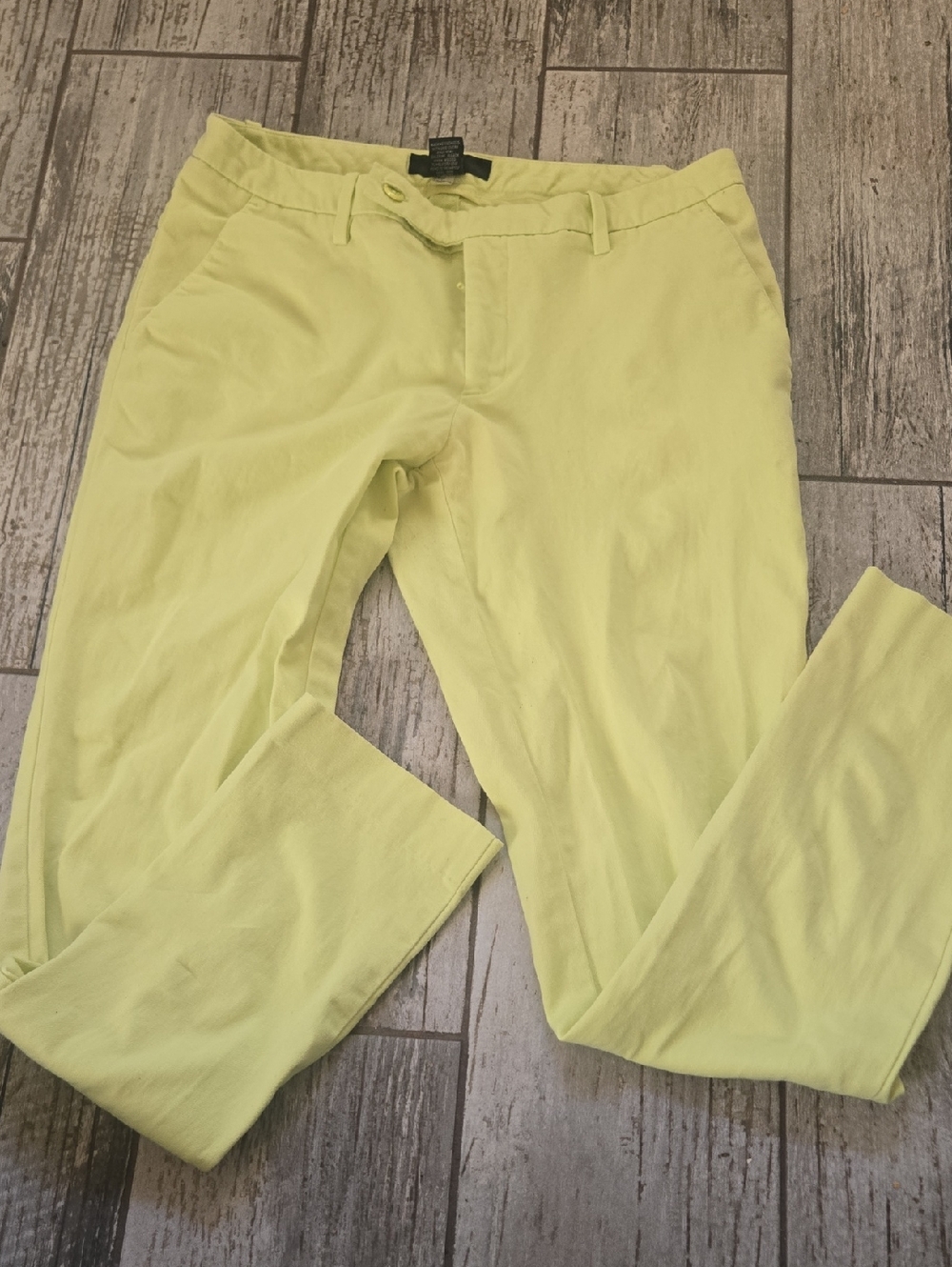 Vintage Mossimo Women's Casual Chino Pants in Light Yellow Y2k
